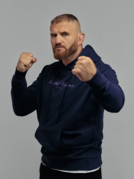 MANTO hoodie PEACEFUL VIOLENCE navy blue