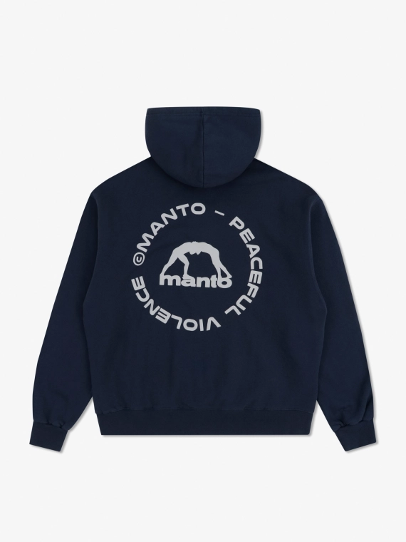 MANTO hoodie LABEL 25 OVERSIZE marineblau