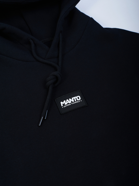 MANTO hoodie LABEL OVERSIZE black
