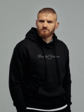 MANTO hoodie PEACEFUL VIOLENCE schwarz