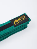 MANTO kids belt BJJ TAG green with black stripe