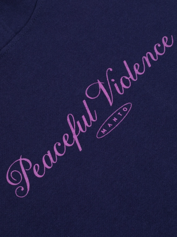 MANTO hoodie PEACEFUL VIOLENCE navy blue