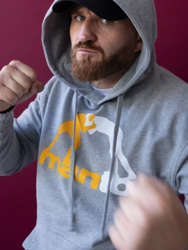 MANTO hoodie LOGO 25 heather gray