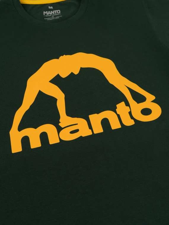 MANTO t-shirt VIBE 25 dunkelgrun-gelb