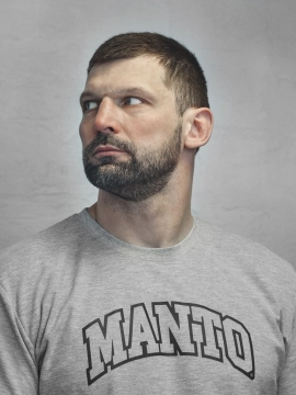 MANTO t-shirt VARSITY heather gray