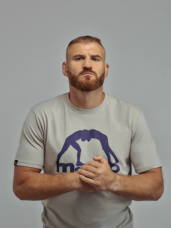 MANTO t-shirt VIBE 25 light gray-dark violet