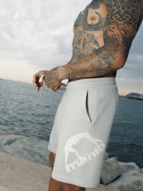 MANTO Baumwollshorts LOGO melange