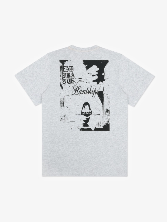 MANTO t-shirt RESOLVE heather gray