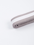 MANTO kids belt BJJ TAG gray with white stripe