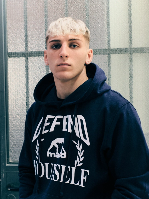 MANTO hoodie DEFEND navy blue