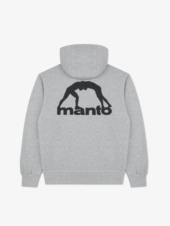 MANTO hoodie PEACEFUL VIOLENCE heather gray