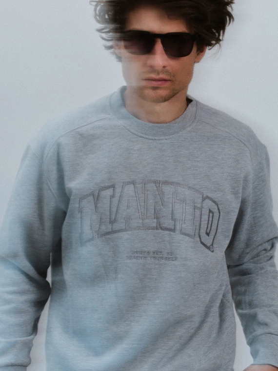 MANTO crewneck VARSITY  grau