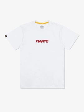 MANTO t-shirt TRACE white