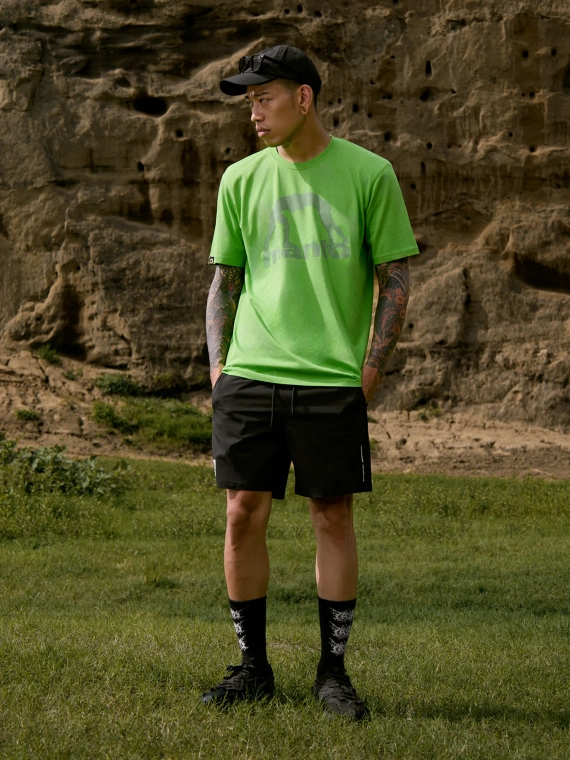 MANTO t-shirt VIBE 25 neongrun-reflective