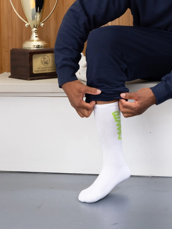 MANTO socks LOGOTYPE 25 white