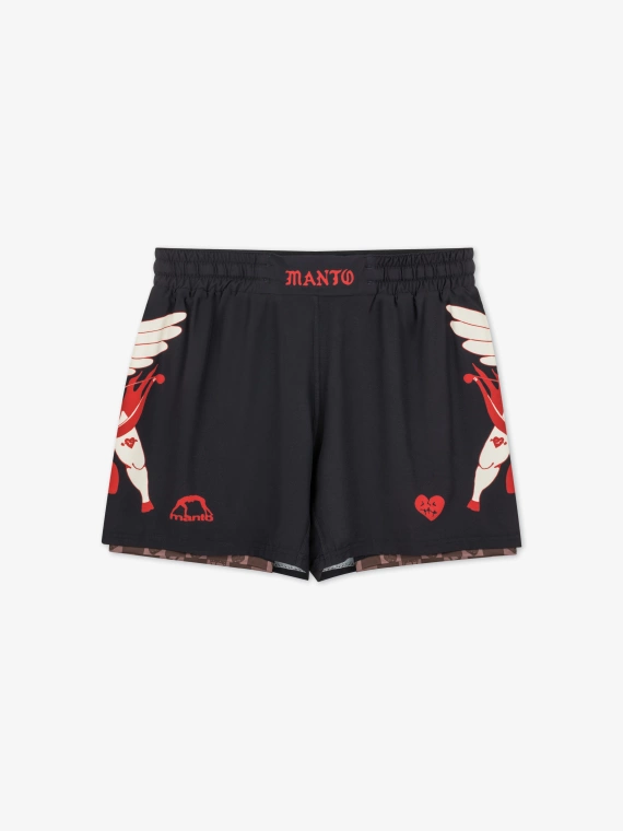 MANTO fight shorts TUFF LUV black