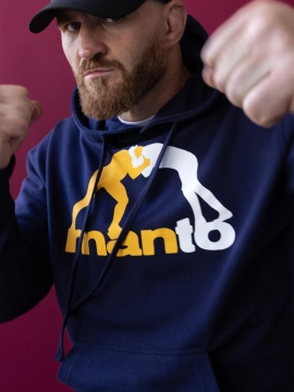 MANTO hoodie LOGO 25 marineblau