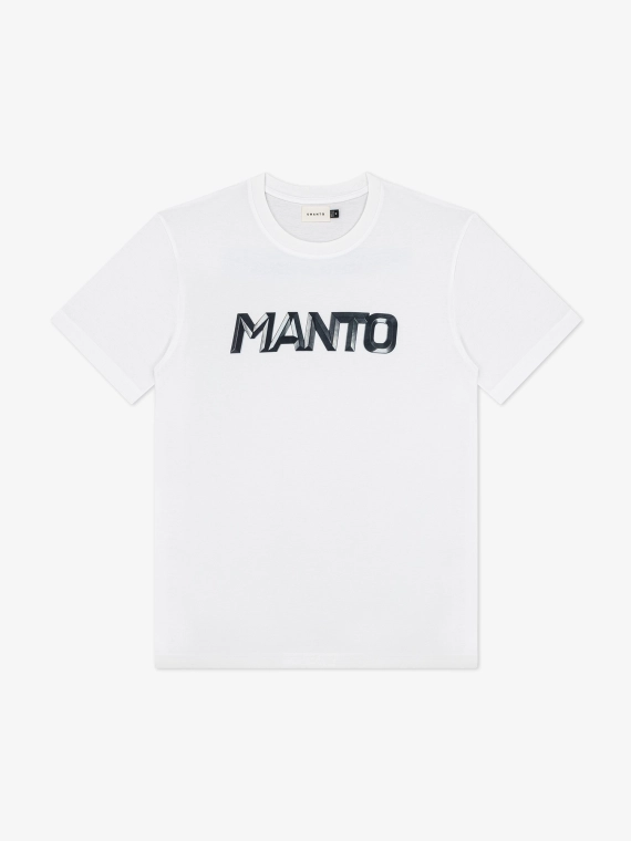 MANTO t-shirt METAL LOGOTYPE white