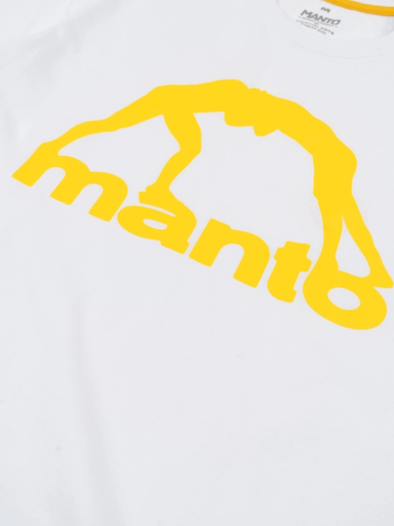 MANTO t-shirt VIBE 25 weiss-gelb